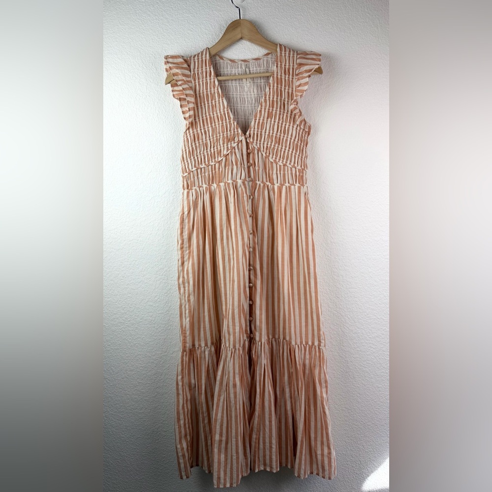 Anthropologie Striped Peregrine Midi Dress